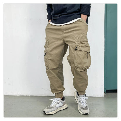 American Vintage Functional Cargo Pants Men Clothing High Quality Khaki Casual Jogging Pants Harajuku Tactical Joggers Trousers