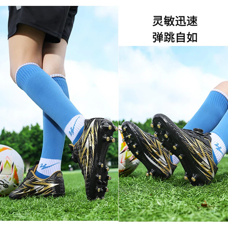 Kids Soccer Cleats Boys Football Boots Children Training Shoes Youth Ultralight Non-slip Sports Sneakers Breathable Comfortable