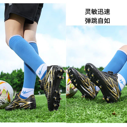 Kids Soccer Cleats Boys Football Boots Children Training Shoes Youth Ultralight Non-slip Sports Sneakers Breathable Comfortable