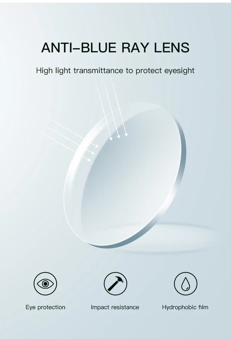 Metal Myopia Prescription Glasses Hyperopia Reading Glasses Women Anti Blue Light Computer  Glasses Optical Glasses Frame