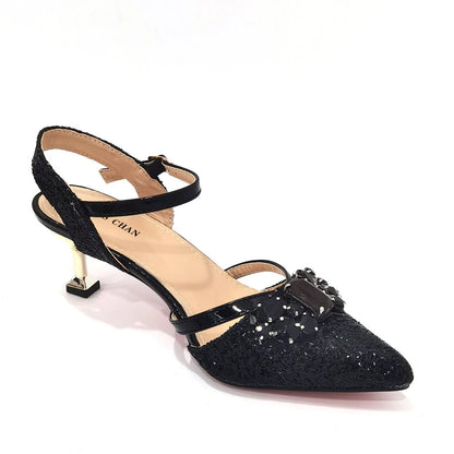 2022 Nigerian Fashionable Silver Color Peep Toe Shoes Matching Bag Set For Royal Ladies Wedding Party Sandal