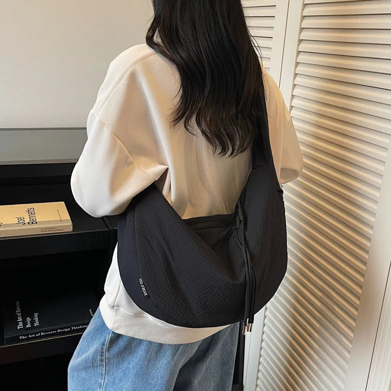 New Comfortable and Versatile Texture Hobo Bags Women Crossbody Bags Large Capacity Lightweight Casual Storage Bags Fashionable