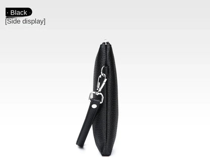 Nouvelle Pochette pour Homme Style Business Grand Portefeuille en Cuir PU Souple Homme avec Dragonne Sac Élégant Décontracté et Tendance Sac à Main Pochette Homme