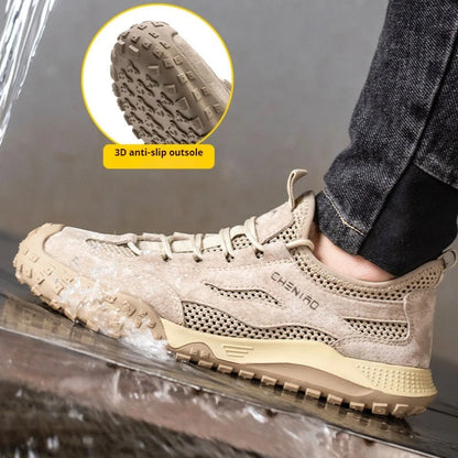 anti-puncture summer safety shoes light breathable work shoes with plastic toe 6kv Insulation work boots safety man sneakers