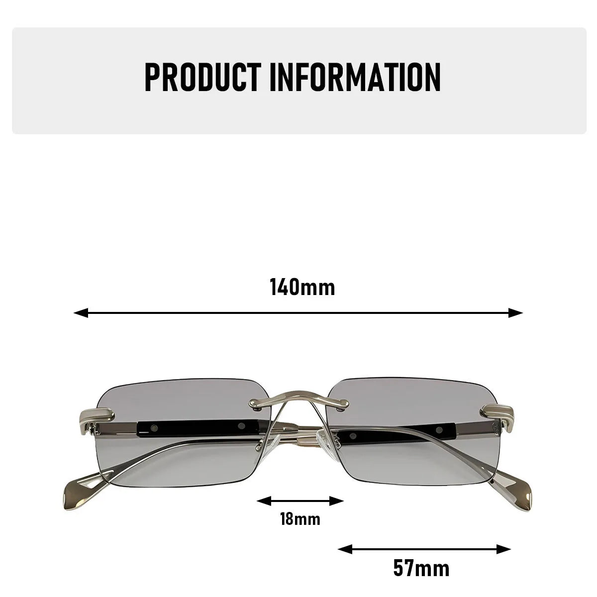 2026 Rimless Sunglasses Women Vacation Sunscreen New Square Sunglass Men Brand Design Fashion Glasses Shades Lentes De Sol Mujer