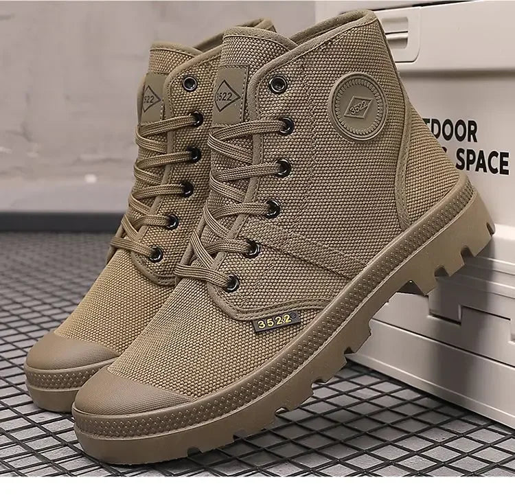 Canvas Ankle Retro Male Shoes Short Barrel Booties High Quality Men's Boots Designer Fashion Cheap Comfortable New Non Slip Y2k