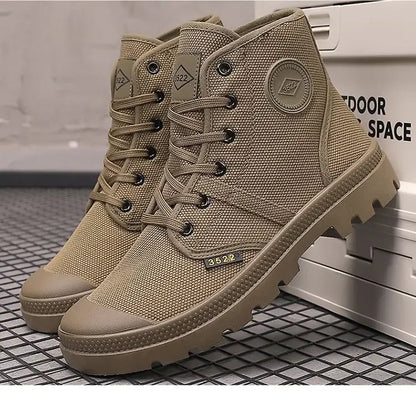 Canvas Ankle Retro Male Shoes Short Barrel Booties High Quality Men's Boots Designer Fashion Cheap Comfortable New Non Slip Y2k