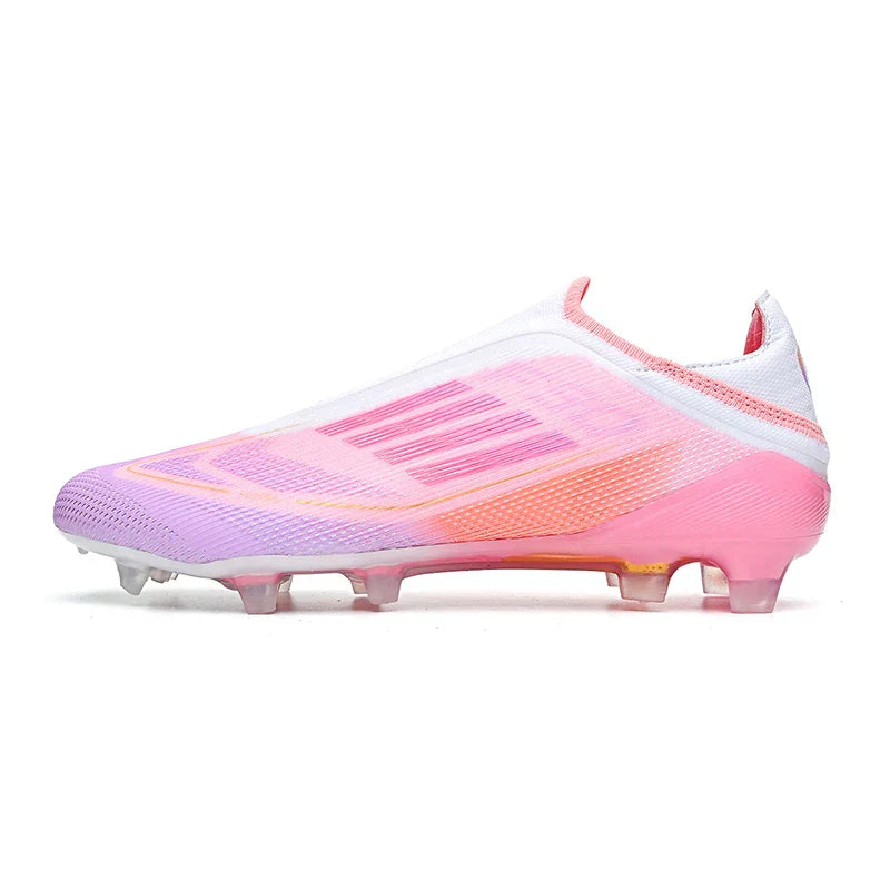 NEW Without-lace F50+ Mens Soccer Shoes Boys Training Non-Slip Turf Soccer Cleats TF/FG Football Sneakers Chuteira Campo 35-45