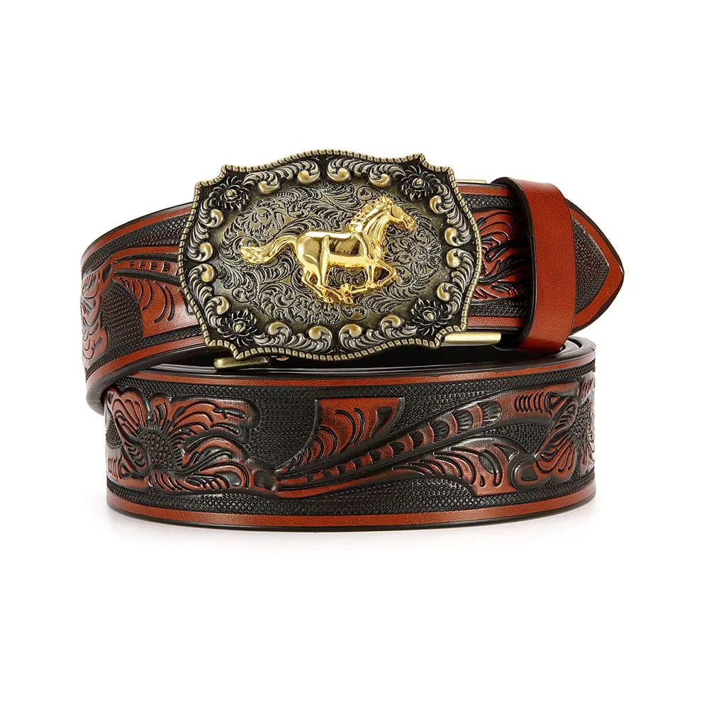 Men's Casual Style Belt PU Leather Belt Main Body Metal Buckle Belt Smooth Buckle Belt High-quality Male Belt 3.8cm