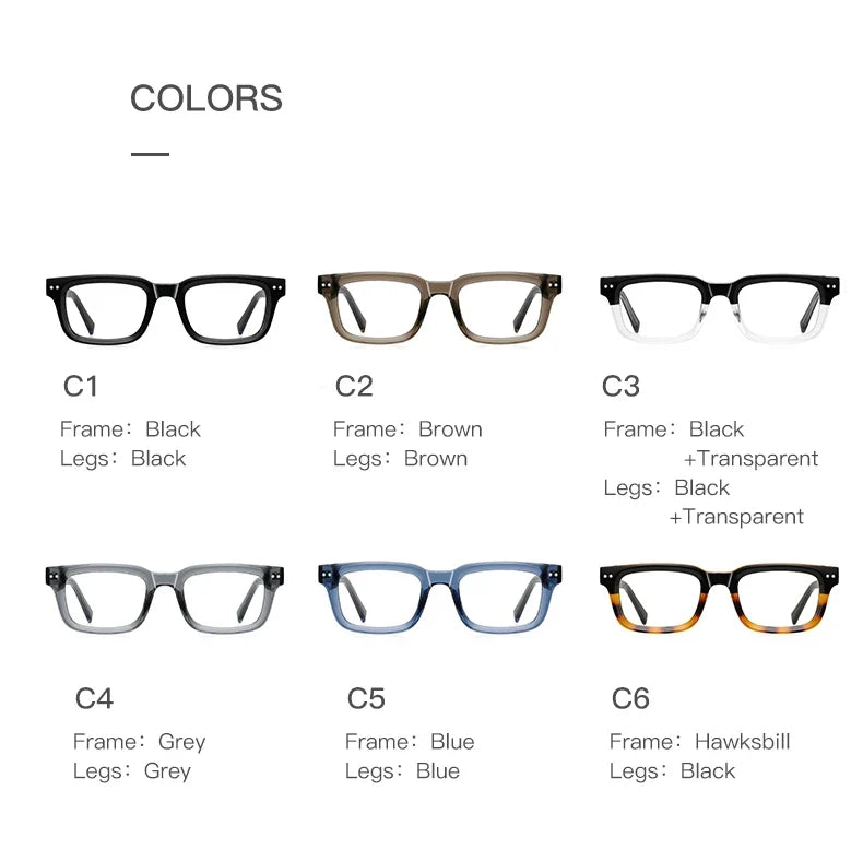 Men's glasses Square Classic Business Anti-Blue Light Reading Glasses Myopia Hyperopia Prescription Customized PFD2189