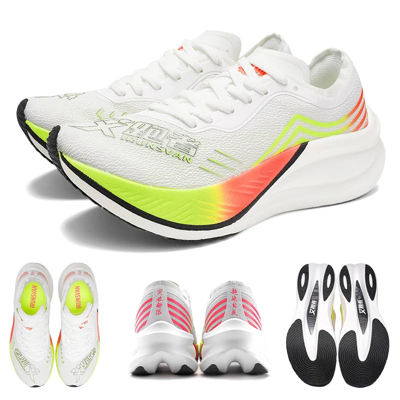 Professional Running Shoes Man Nylon Carbon Plate Athletic Training Sport Shoes Outdoor Non-slip Original Sneakers