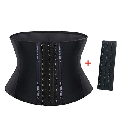 22cm Short 3 Layers Latex Waist Trainer Corset 9 Steel Bones Shapewear Body Shapers Women Corset Slimming Belt Waist Shaper 9052