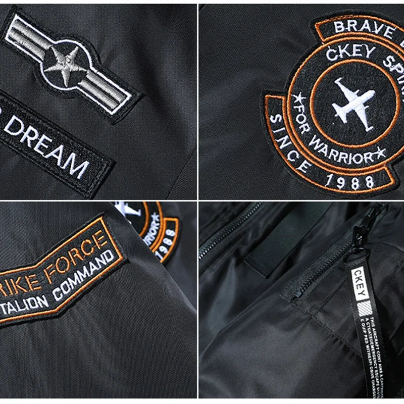 Large Size 7XL Winter Military tactical Male Army MA-1 Flight Bomber Jacket Baseball Varsity College Pilot Air Force Coat Men
