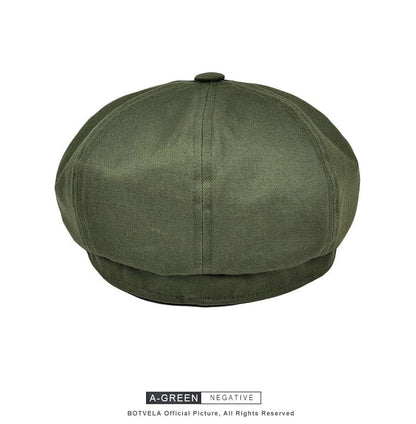 Men's Newsboy Cap Twill Cotton 8 Panel Hat Flat Ivy Cabbie Casual Baker Caps Gatsby Hat Retro Hats Boina Beret for Male