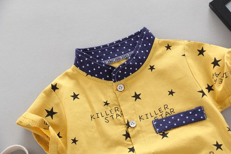 New Summer Baby Clothes Suit Children Boys Casual Shirt Shorts 2Pcs/Sets Infant Outfits Toddler Fashion Costume Kids Tracksuits
