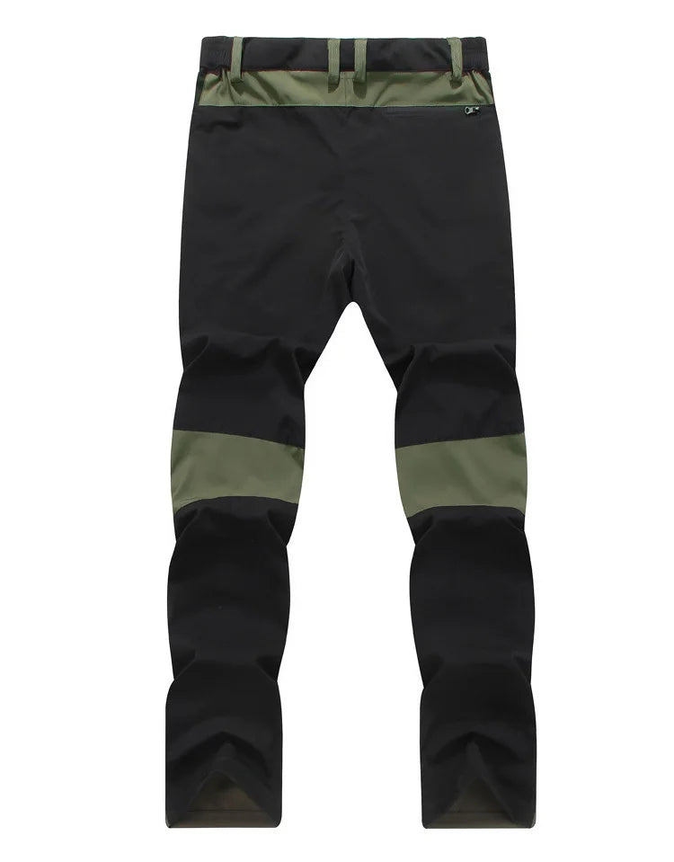 Men's Hiking Pants Outdoor Fishing Water Resistant Lightweight Quick-Dry Athletic Apparel, namely, Pants with Zipper Pocket