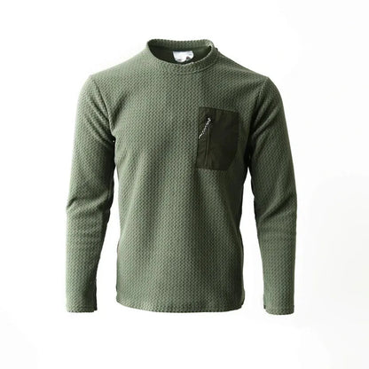 Wave texture outdoor comprehensive training for men and women, warm and quick-drying long-sleeved sweatshirts