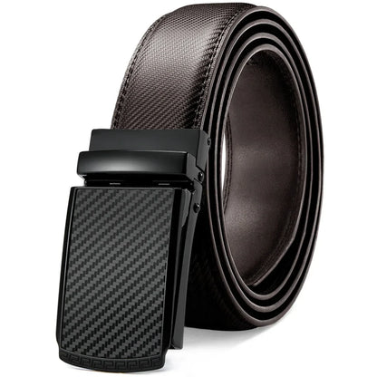 Men Belt Leather Belt  Automatic Genuine Leather Fashion Belts Ratchet Luxury Belts Men's Trouser Belt Belt for Men