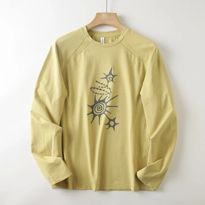Unisex High-Stretch Breathable Long-Sleeve T-Shirt – Antibacterial, Moisture-Wicking & Quick-Dry with Waffle-Knit Print Outdoor