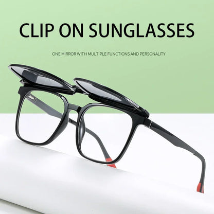 NEW IN Magnetic Clip on Optical Myopia Glasses For Men Women Polarized Sunglasses Prescription Reading Glasses TJ2190