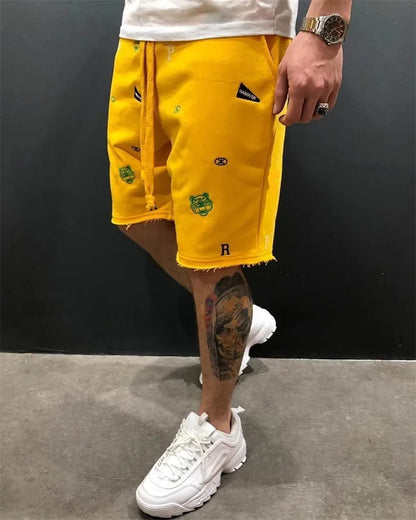 2026 New Spring Summer Men Cargo Shorts Relaxed Fit Breeches Bermuda sports Short Pants cotton Embroider Shorts Men's sweatpants
