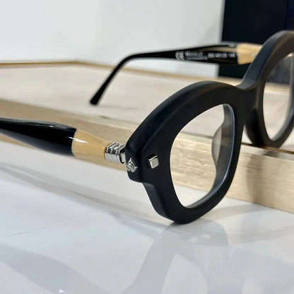 Handmade Sunglasses Men Women Thick Acetate Germany Trendy Luxury Brand Square Design Classical Cat Eye UV400with Case