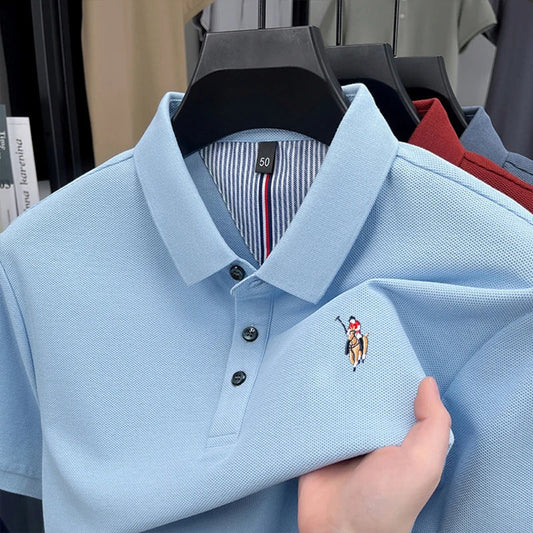 High end brand 100% cotton short sleeve polo shirt luxury pony embroidery men's summer comfort fashion designer new Paul T-shirt