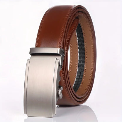Ratchet Belt For Men, Men's Genuine Leather Cowhide Belt, For Dress Pants, Adjustable Belt