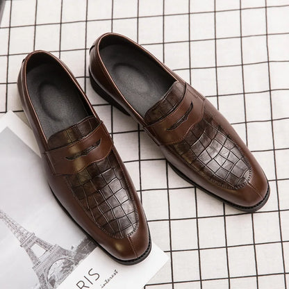 Men Casual Shoes Autumn Leather Loafers Office Dress Shoes For Men Driving Moccasins Comfortable Slip on Party Fashion Shoes Man