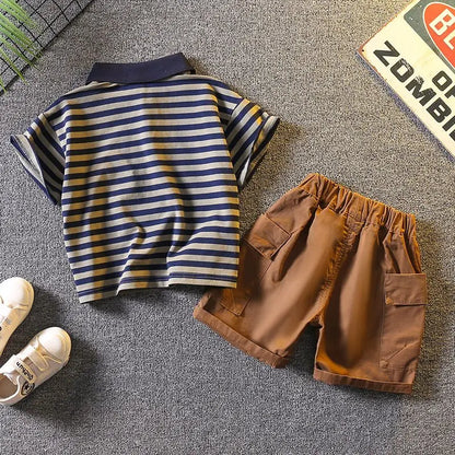 Summer High-Quality Baby Boys Clothes Suits Korean Version Fashion Kids Girls T-Shirt Sets Comfortable Pure Cotton