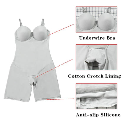 Bodysuit Women Shapewear Body Shaper With Cup Compression Bodies Belly Sheath Waist Trainer Reductive Slimming Underwear