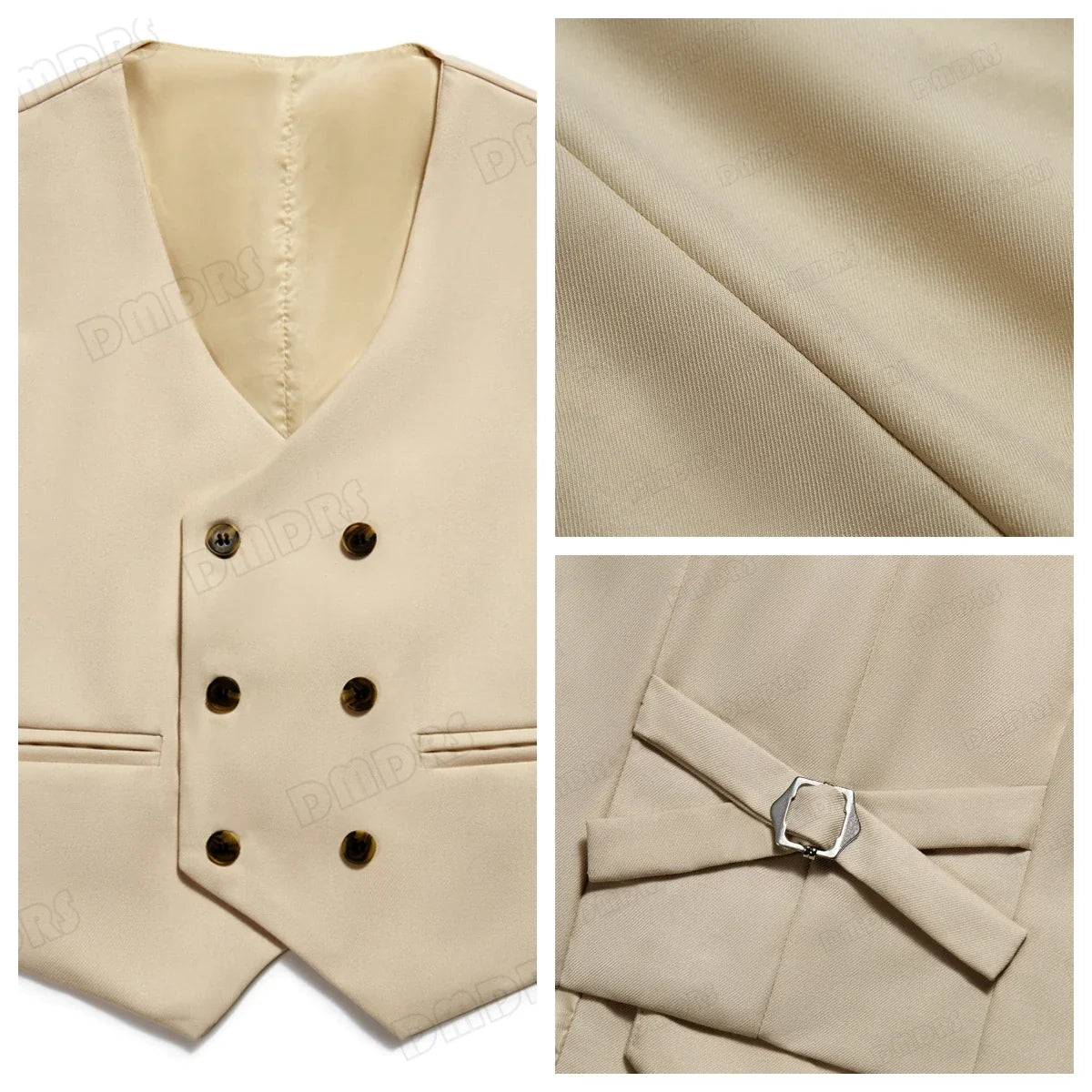 Champagne Solid Suit Set for Kids for Wedding Party, Graduation, Communion, Back-to-School  Chidren Tuxedo Set 4 Pcs Suits