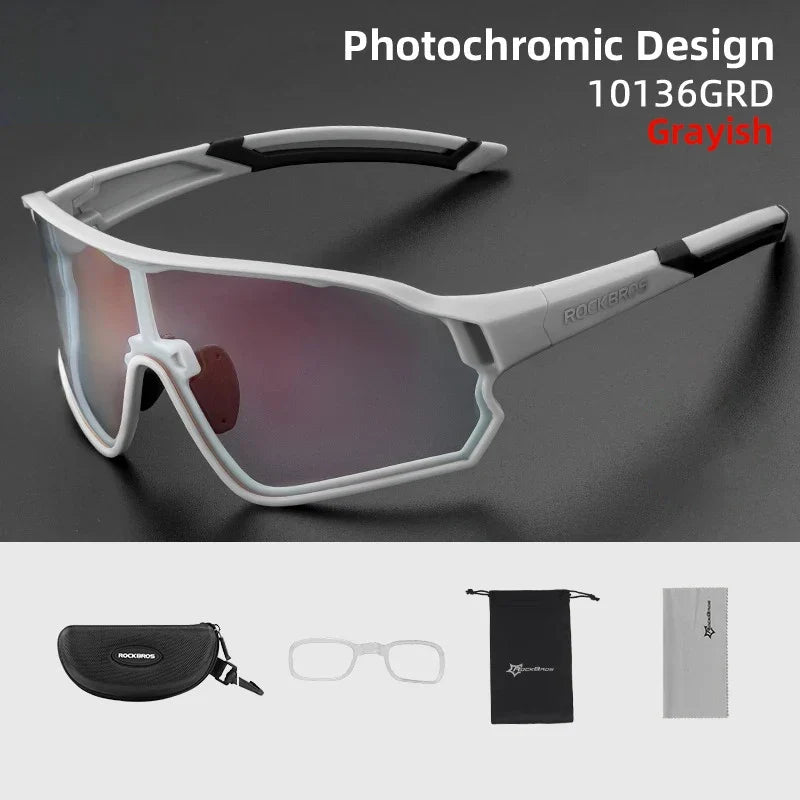 Photochromic Cycling Glasses Outdoor Sports UV400 Goggles Sunglasses Bicycle Sports Eyewear Running Fishing Glasses