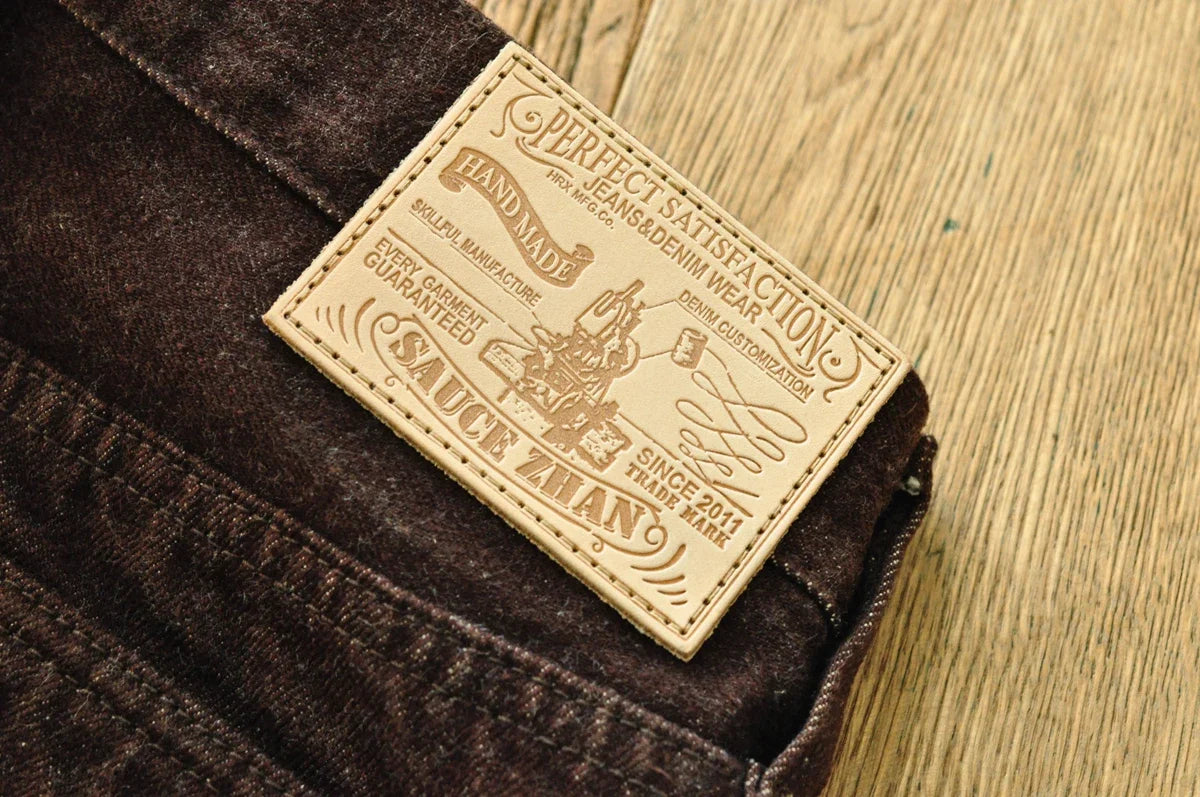 Men Jeans Brown Jeans Men Jeans Trousers  Selvedge Denim Jeans for Men Taper Fit Mens Jeans vintage 13.8 Oz