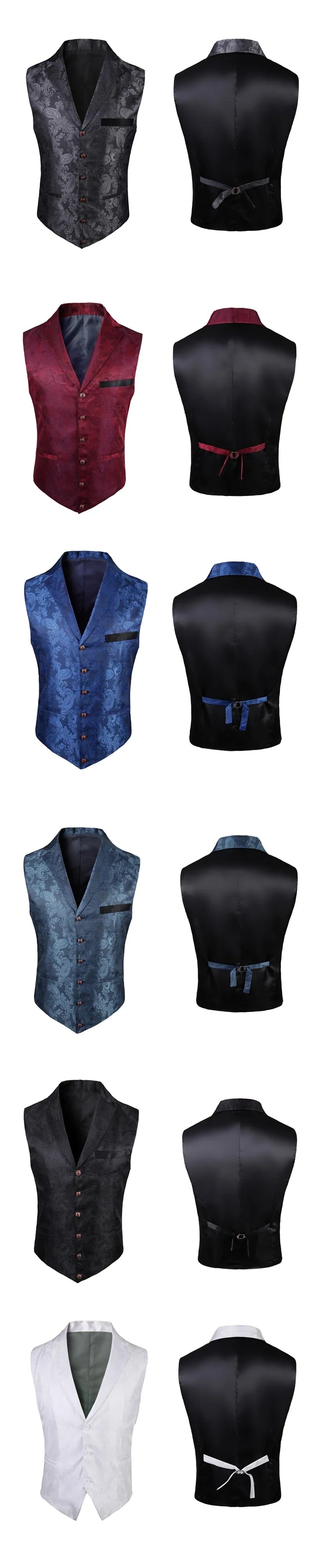 2025 New High-end Suit Collar Jacquard White Vest for Men, Black Sleeveless Waistcoat,navy Blue Billiards Uniform,magician Vests