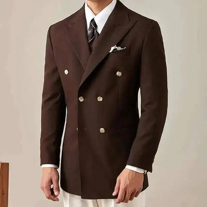 Spring Jacket Men Blazer Masculino Slim Fit Blazer Hombre Lapel Collar Casual Business Italian Style Double Breasted Blazer Men