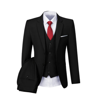 Men's suit 3-piece jacket vest pants size XS-XXXL casual fashion single-breasted jacket wedding party elegant and stylish