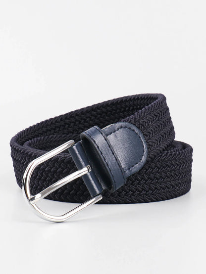 A casual, versatile multi-color elastic band for women, a retro-style belt suitable for both men and young people, a woven belt