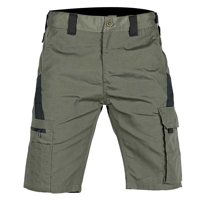 2024 Summer Men's Tactical Casual Shorts Waterproof Cargo Shorts Multi-pocket Quick Dry Wear-resistant Outdoor Training Overalls