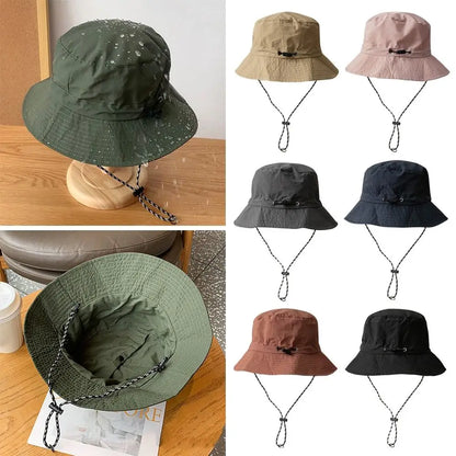 Outdoor storage, sun protection, waterproof, summer camping, hiking hat, UV resistant sun hat, hiking hat, fisherman hat