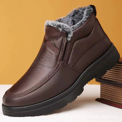 Boots men's snow outdoor  shoes men's winter boots hiking ankle boots waterproof  shoes work  2025