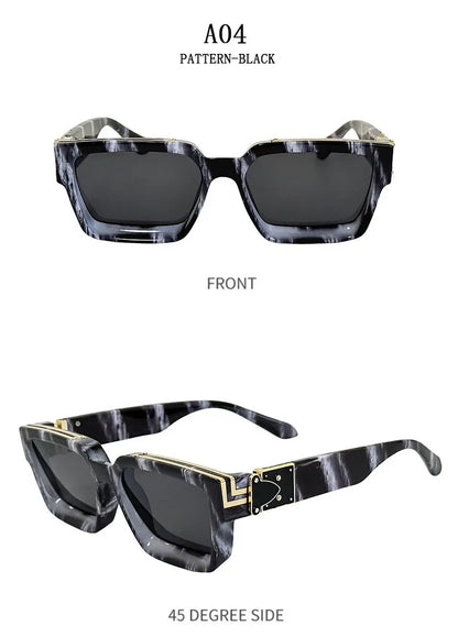 Millionaire Square Sunglasses For Men Retro Sunscreen Sunglasses Women Trendy And Fashionable Vintage Fashion Glasses Zonnebril