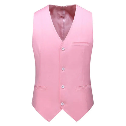 Vest for Men 17 Colors Solid Color Slim Single Breasted Waistcoat Business Fashion Casual High Quality Men Clothing Suit Vests