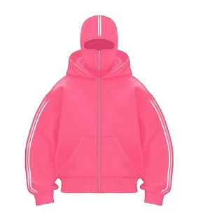 Ninja jacket 2025 new model hot sale upper and lower double-head zipper POG GHB print niche design new model