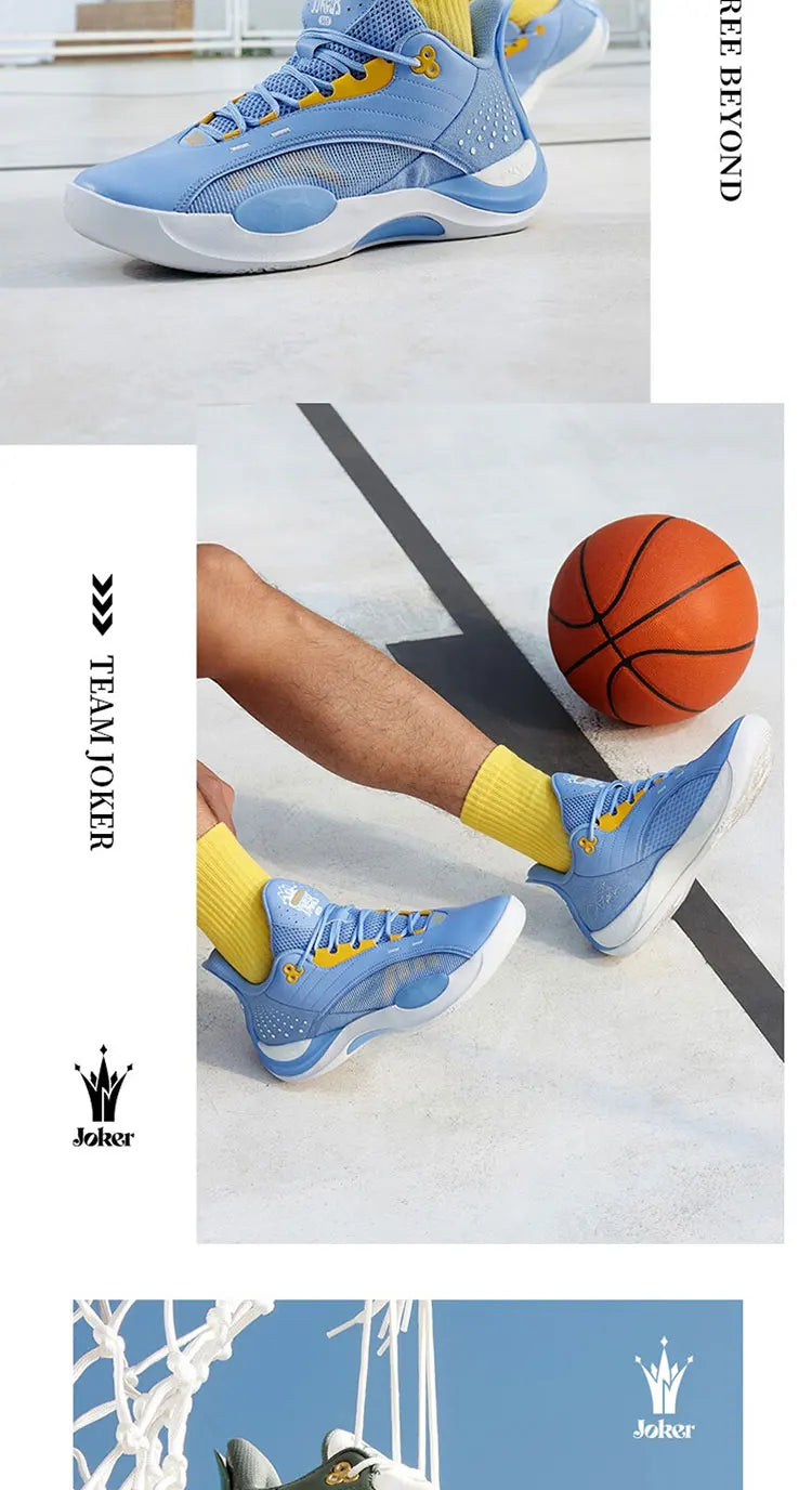 Team Joker Men Basketball Shoes Combat Rebound Anti-slip Wear-resistant CQT-QU!K Stable High-top Sneakers 572511105