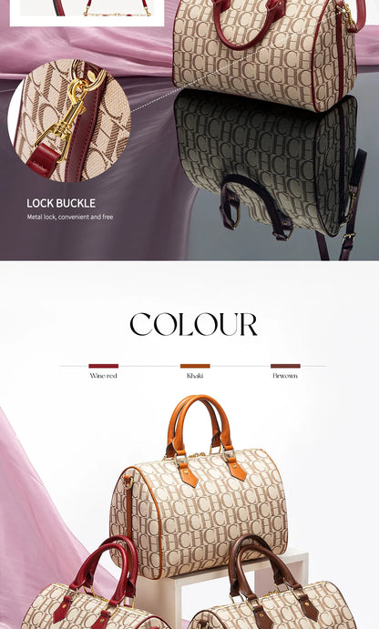 Autumn and Winter New Retro Classic Style Fashion Women's Handbag Letter Printing Design Large Capacity Women's Shoulder Bag
