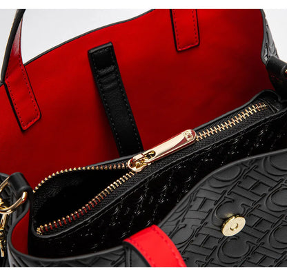 Fashion Brand Women's Handbag Large Capacity Casual Diagonal letter Silver Fox Is PU Leather Shoulder Bag