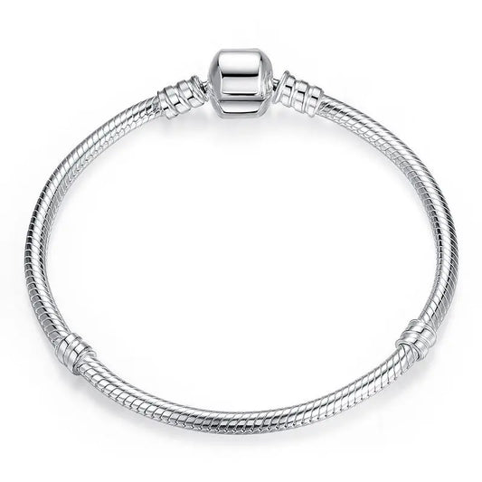 TOP VENTE Bracelet jonc et chaîne serpent en argent sterling 925 100 % authentique pour femmes Bijoux de luxe 17-22CM PAS902