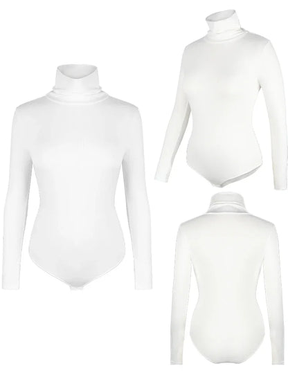 High Neck Bodysuit Women's Long Sleeved Shapewear Tummy Control Body Shaper Sexy Briefs Female Warm Clothing Autumn Winter New