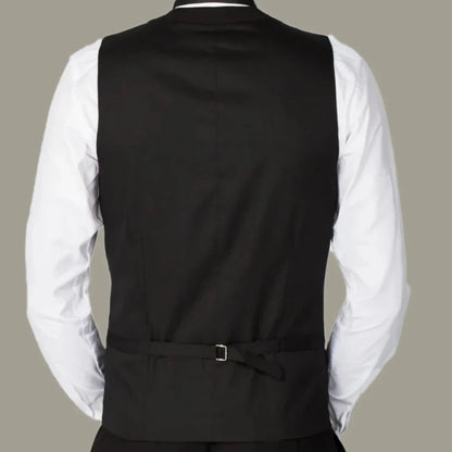 Men Vest White Double Button With Lapel Waistcoat For Wedding Birthday Banquet Party Business Work Casual Daily Men Suit Vest